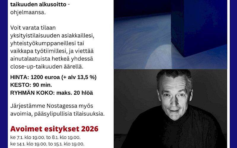 Yksityistilaisuuden järjestäminen Nostagessa